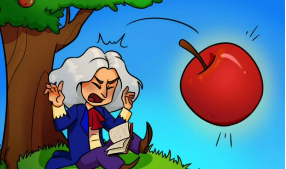 你是牛顿，当苹果砸你头上的时候，你的第一反应是什么？用牛顿的第一人称回答